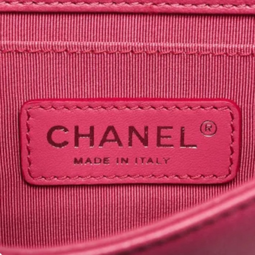 Limited Edition Chanel Pink Ombre Plexi and Leather Boy Brick Mini Bag - Picture 6 of 11